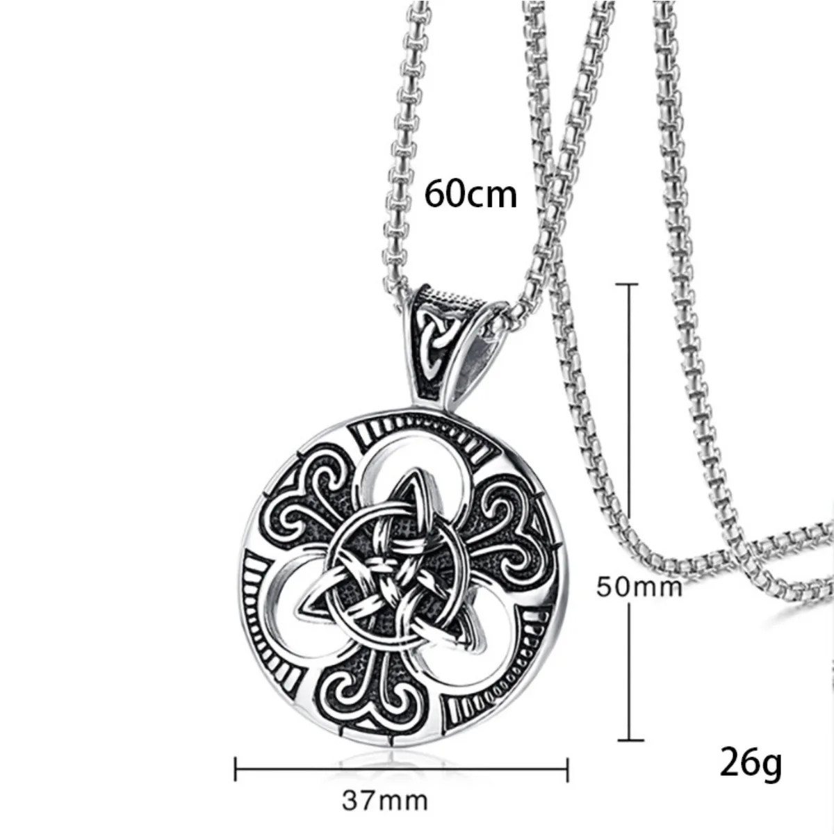 Men’s Punk Pendant Stainless Steel Necklace Minimalism Hip Hop Style Jewelry Cha
