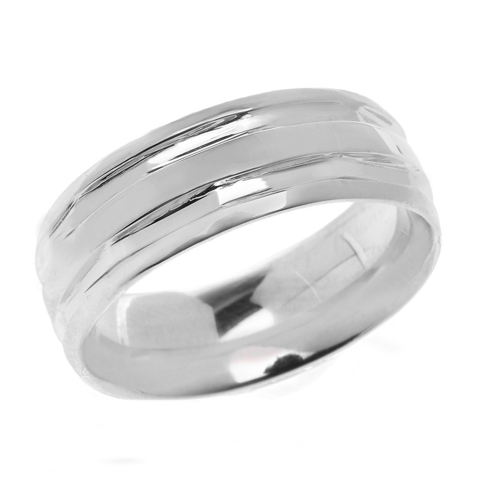 Gold Comfort Fit Modern Wedding Band (Available in Yellow/Rose/White Gold)