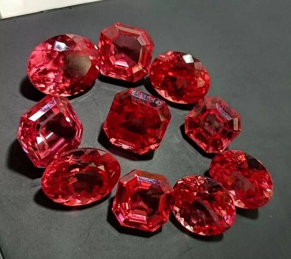 Padparadscha Sapphire Mix Shape 86-87 Ct (9-11) Pcs Lot Loose Natural Gemstone