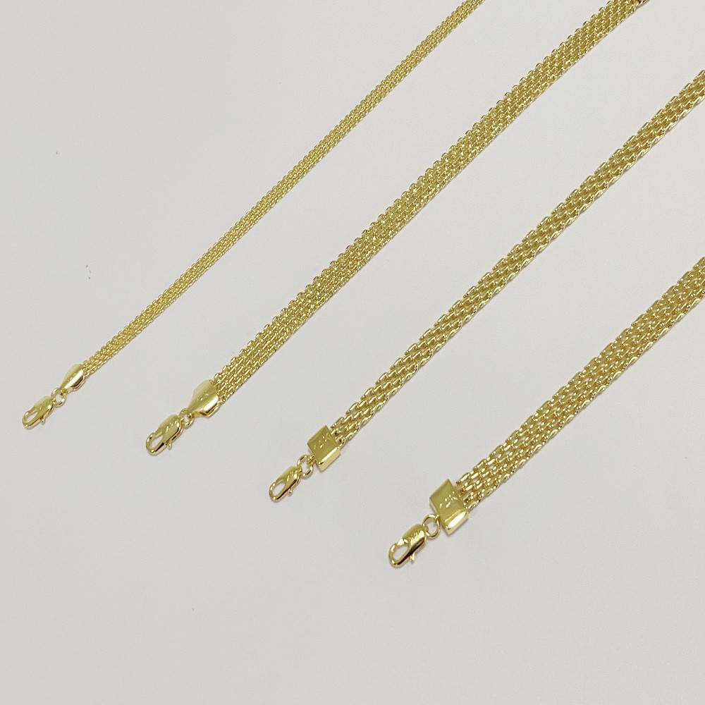 14k Yellow Gold 7″-8.5″ 8mm 6mm 4.7mm Bismark Link Chain Anklet Bracelet