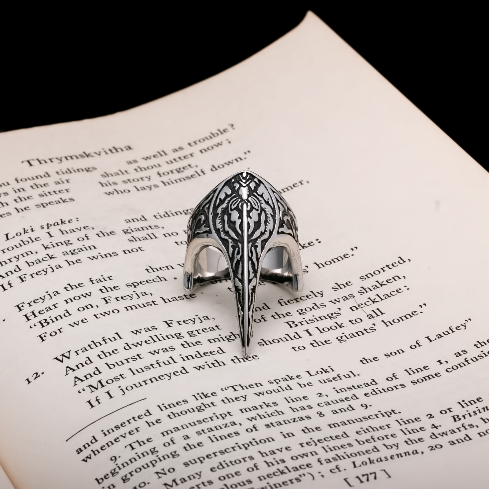 Viking Claw Beak Fang Ring 316L Stainless Steel