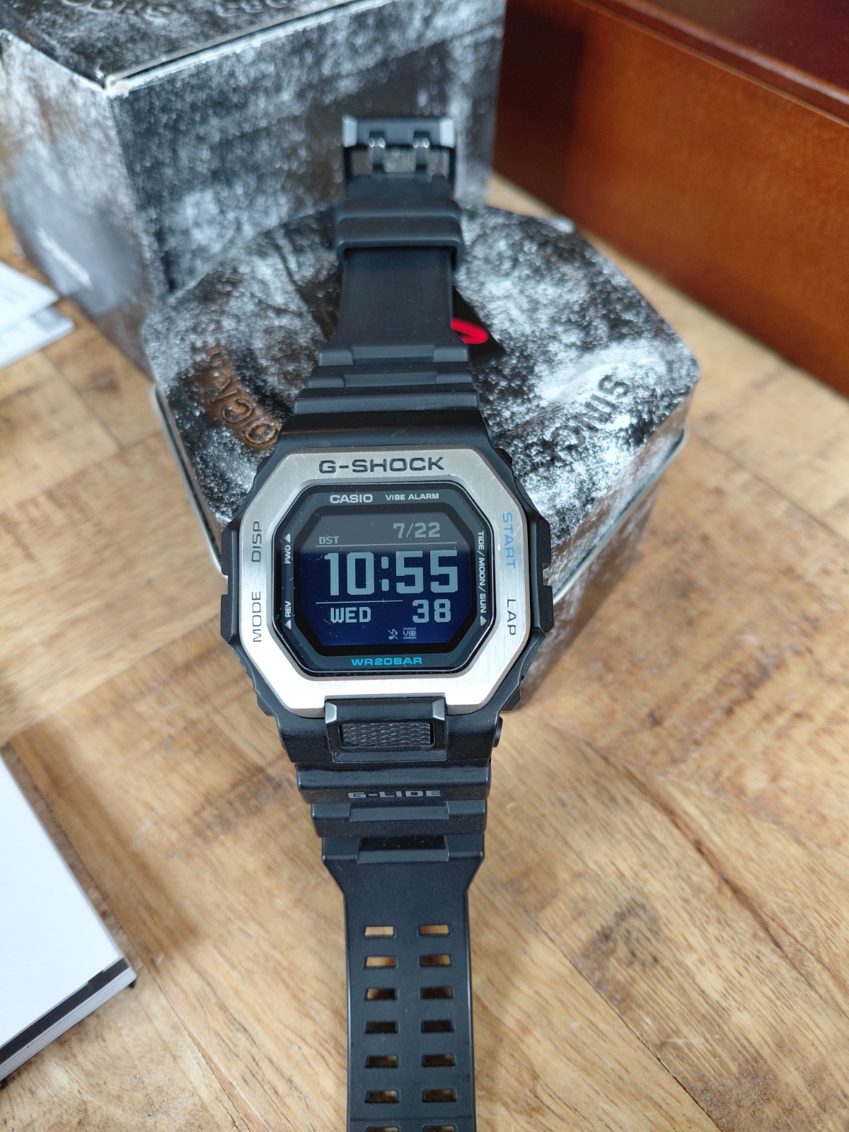 Casio G-SHOCK GBX-100-1CR G-lide Stainless Steel Bezel