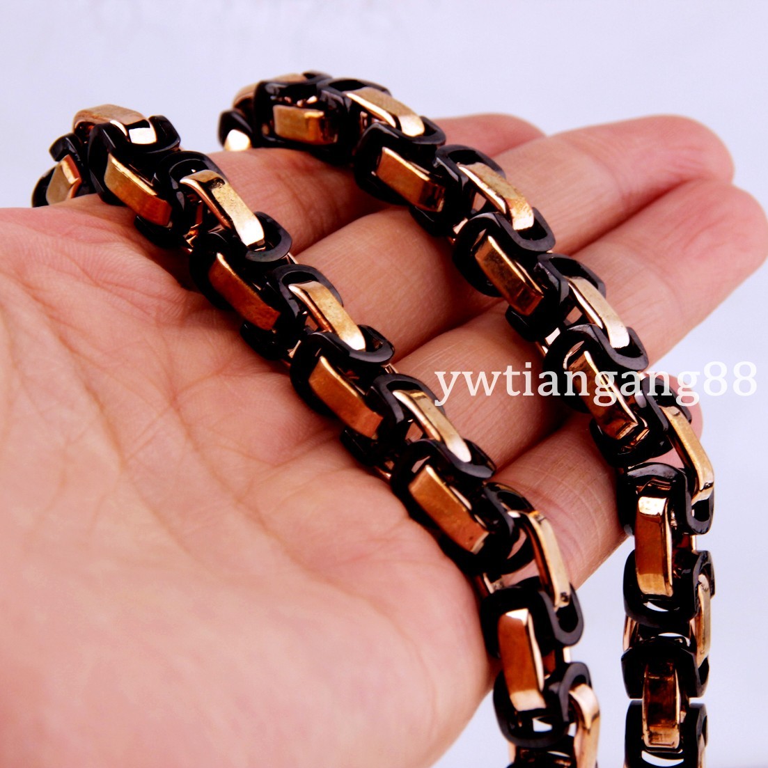 16~40″ 4/5/8mm Fashion Stainless Steel Men Womens Byzantine Box Chain Necklace