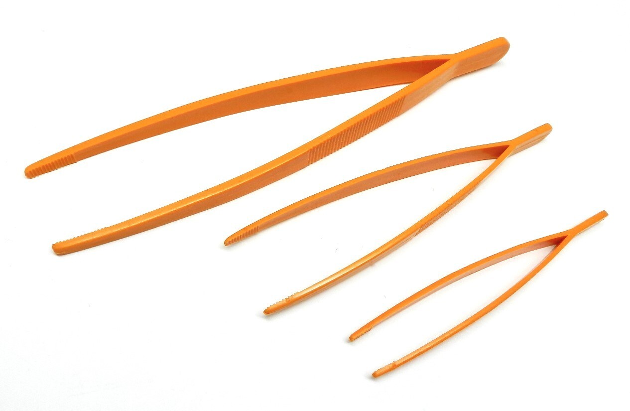 3 Plastic Tweezers Set Forceps General Purpose Utility Tweezer 5-3/4″ – 7′ – 10″