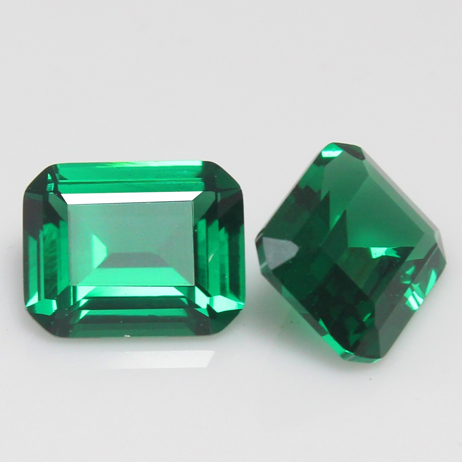 Natural Certified MUZO Green Emerald 8×6 MM Emerald Pair Unheated Loose Gemstone
