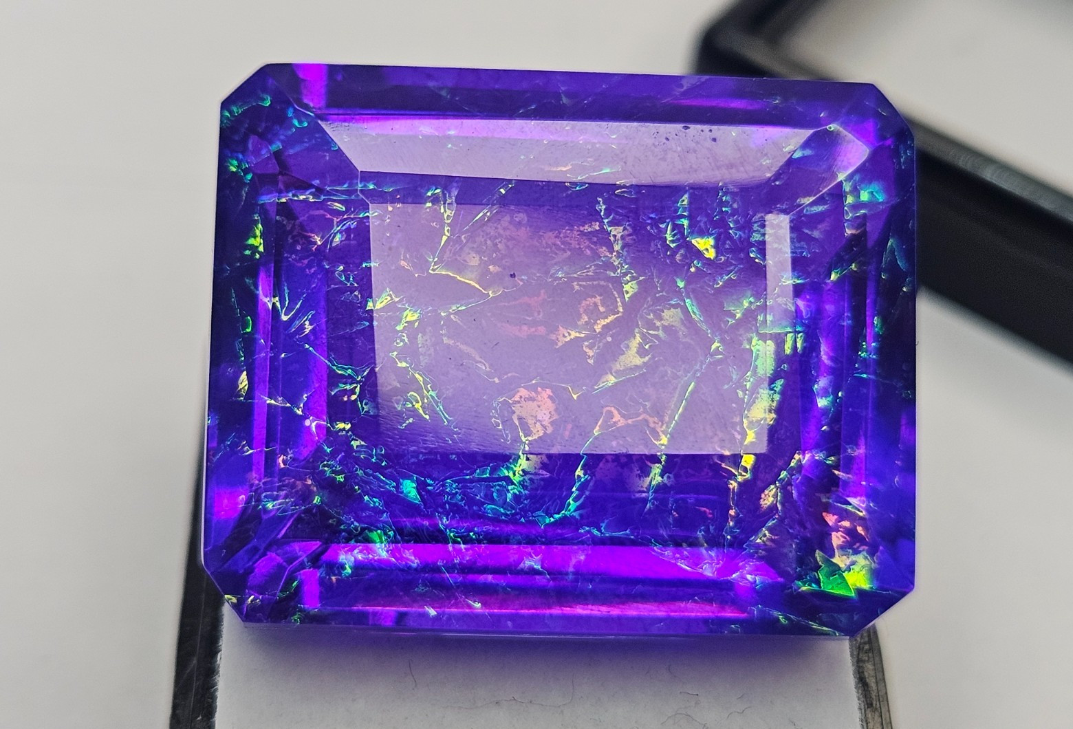 Emerald Cut Natural Monarch Fire Opal 70+ Ct Loose Certified Gemstone