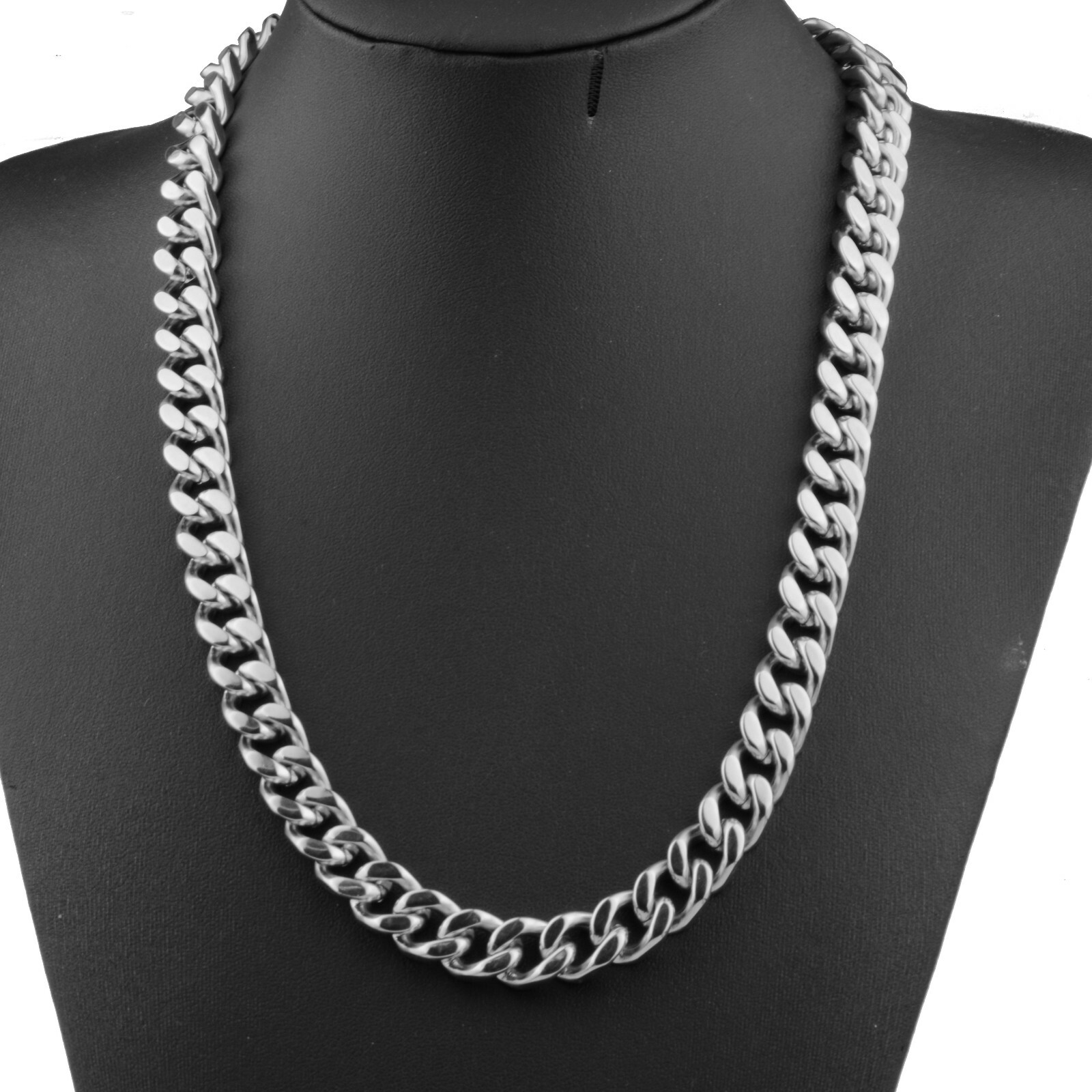 7mm-17mm Heavy Mens Chain Necklace 316L Stainless Steel Curb Cuban Link 7″-40″