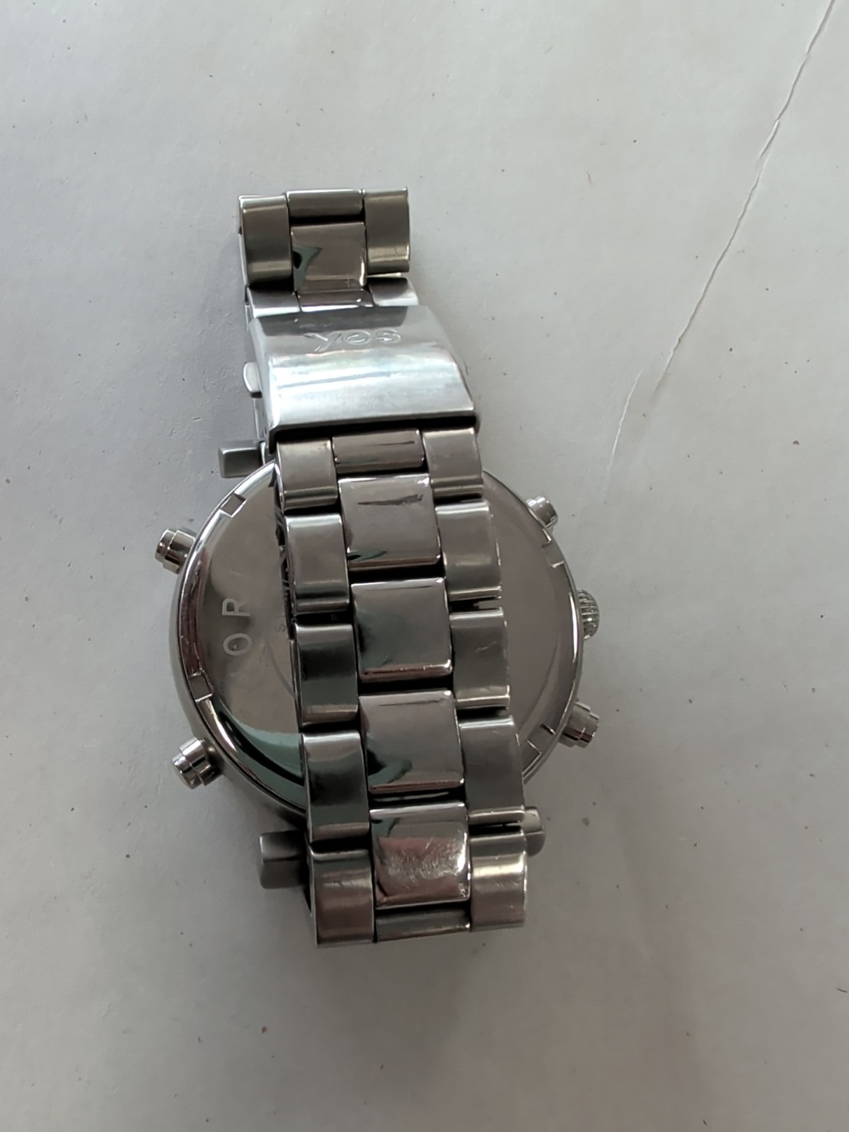 Mens YES Watch Chronograph Stainless Steel