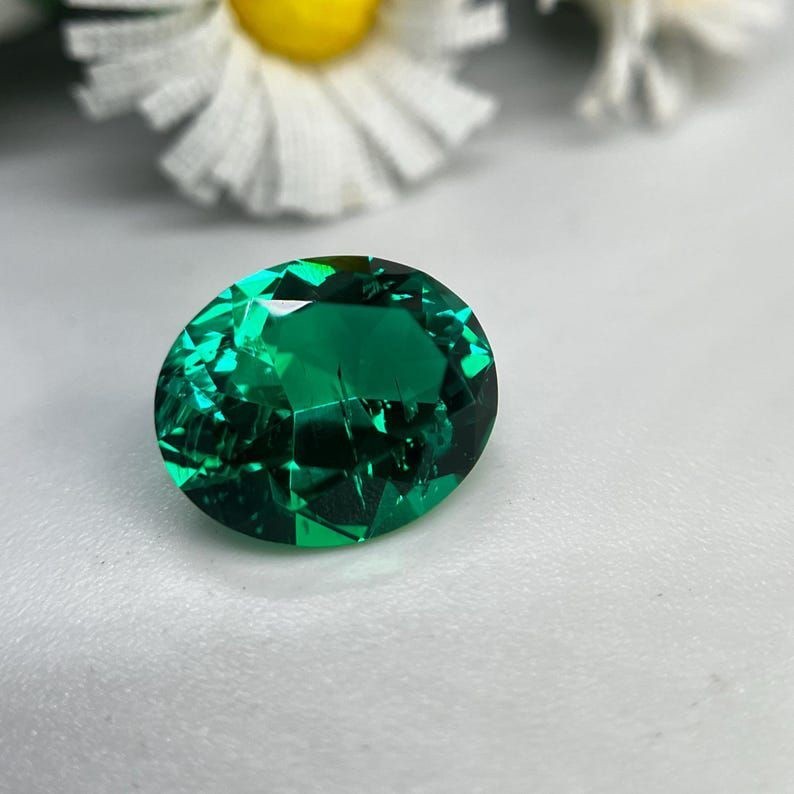 10Ct Natural Colombian Green Emerald Oval Cut Gemstone Loose emerald Jewelry Gem