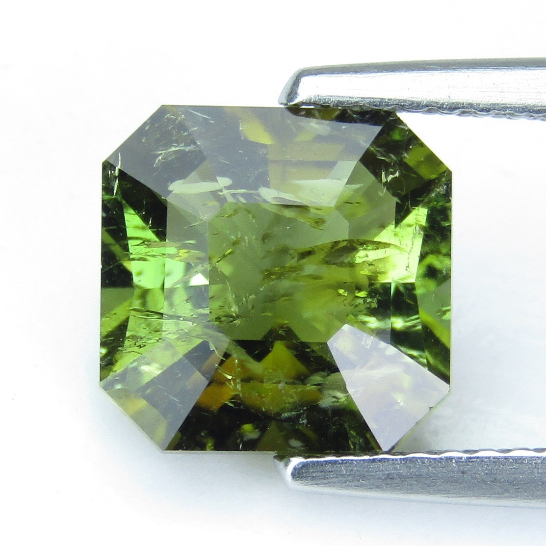 3.07Cts Classic Natural Green Tourmaline 8.5mm Ascher Cut Loose Gemstone
