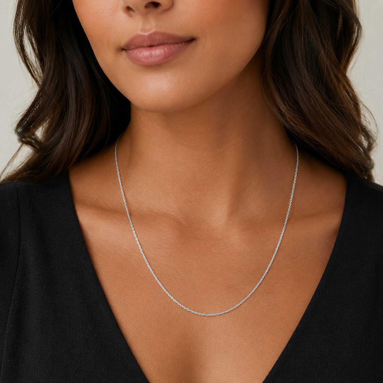 Solid 925 Silver Sparkle D/C Cut Margarita Box Rope Chain Necklace 1MM 14″-24″