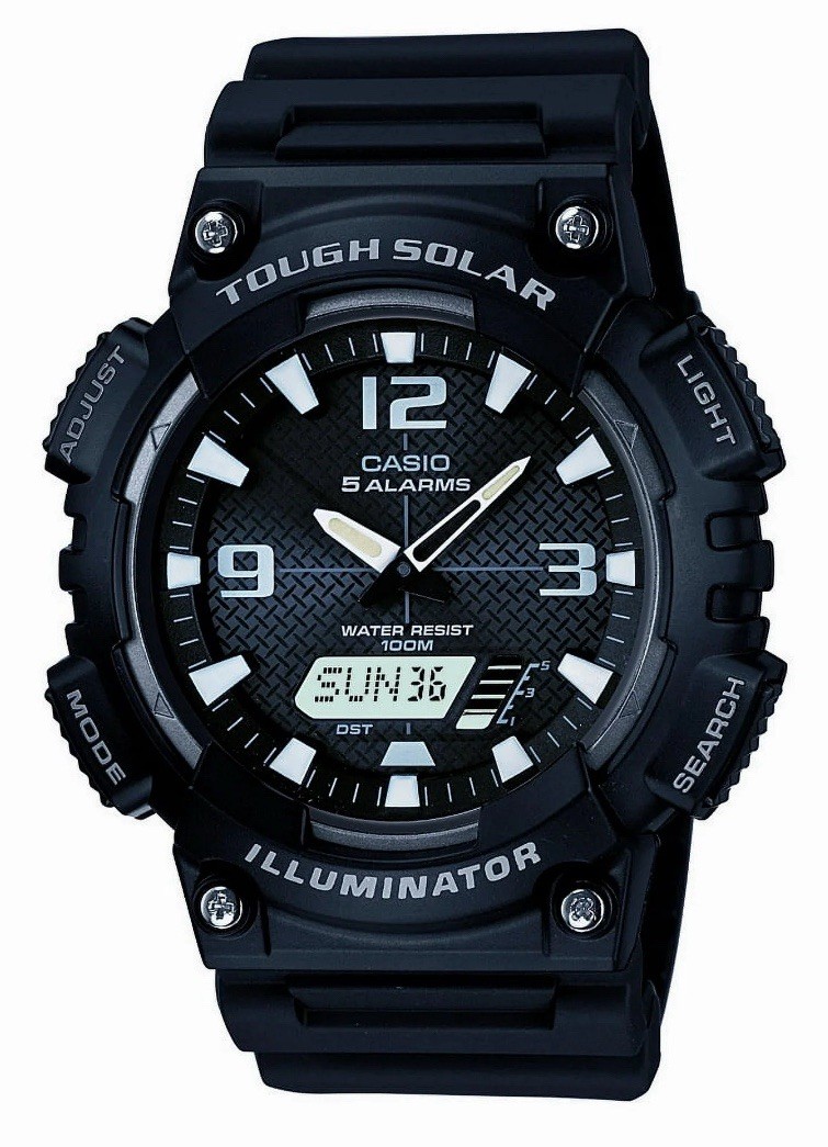 Casio ANA-Digi AQ-S810WC-1AV Tough Solar Powered Men’s Wrist Watch Black&Silver.