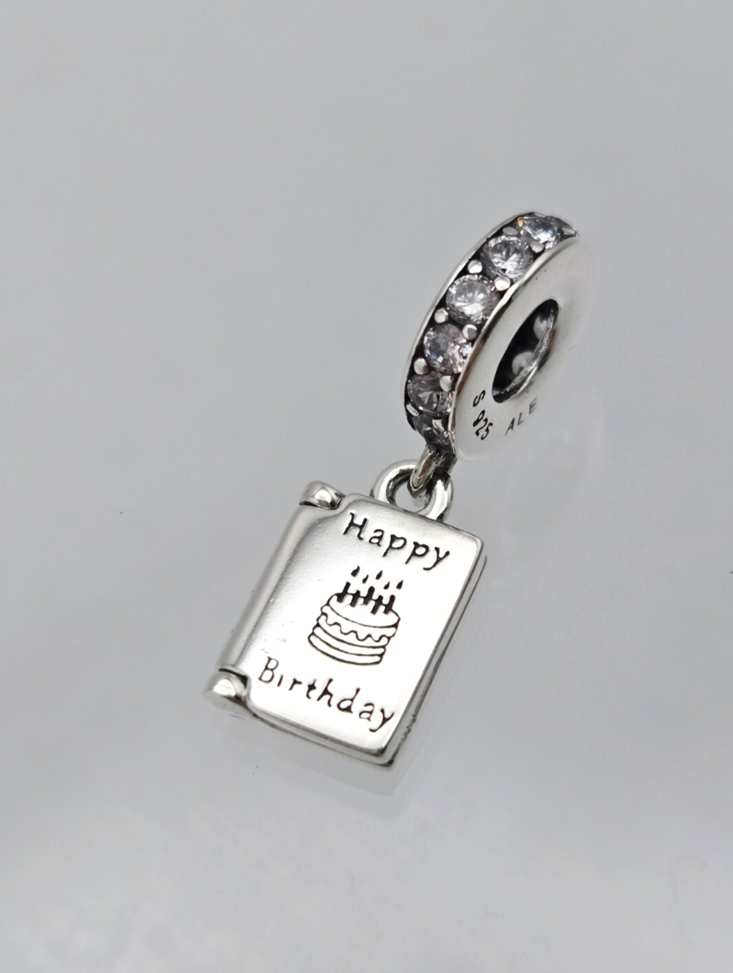 Authentic Pandora Sterling Silver Happy Birthday Wishes Moment Charm