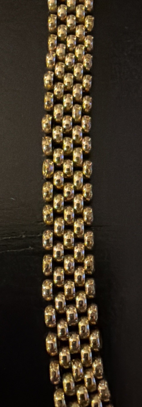 1/20 12k YELLOW GOLD FILLED POPCORN MESH CHAIN NECKLACE 19” – 18.9 Grams