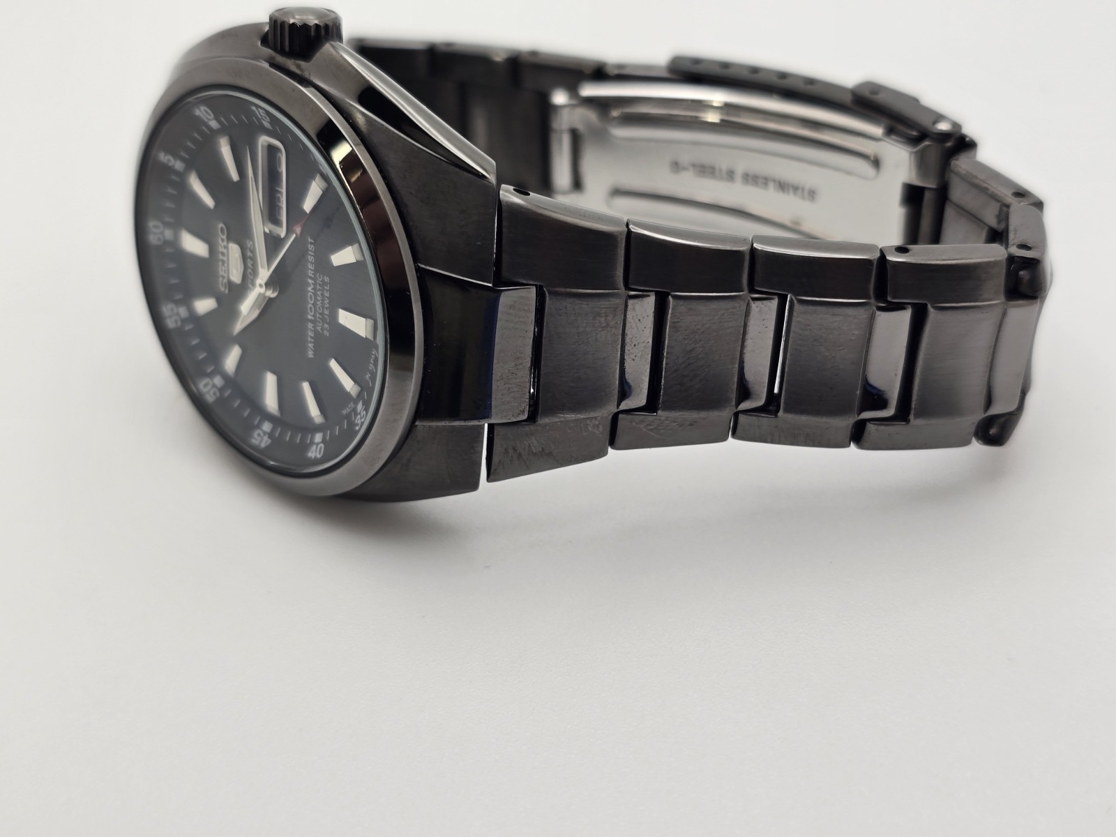 Seiko 5 Sports SNZD49J1 Black Automatic Men’s Watch – Very Good Condition Japan