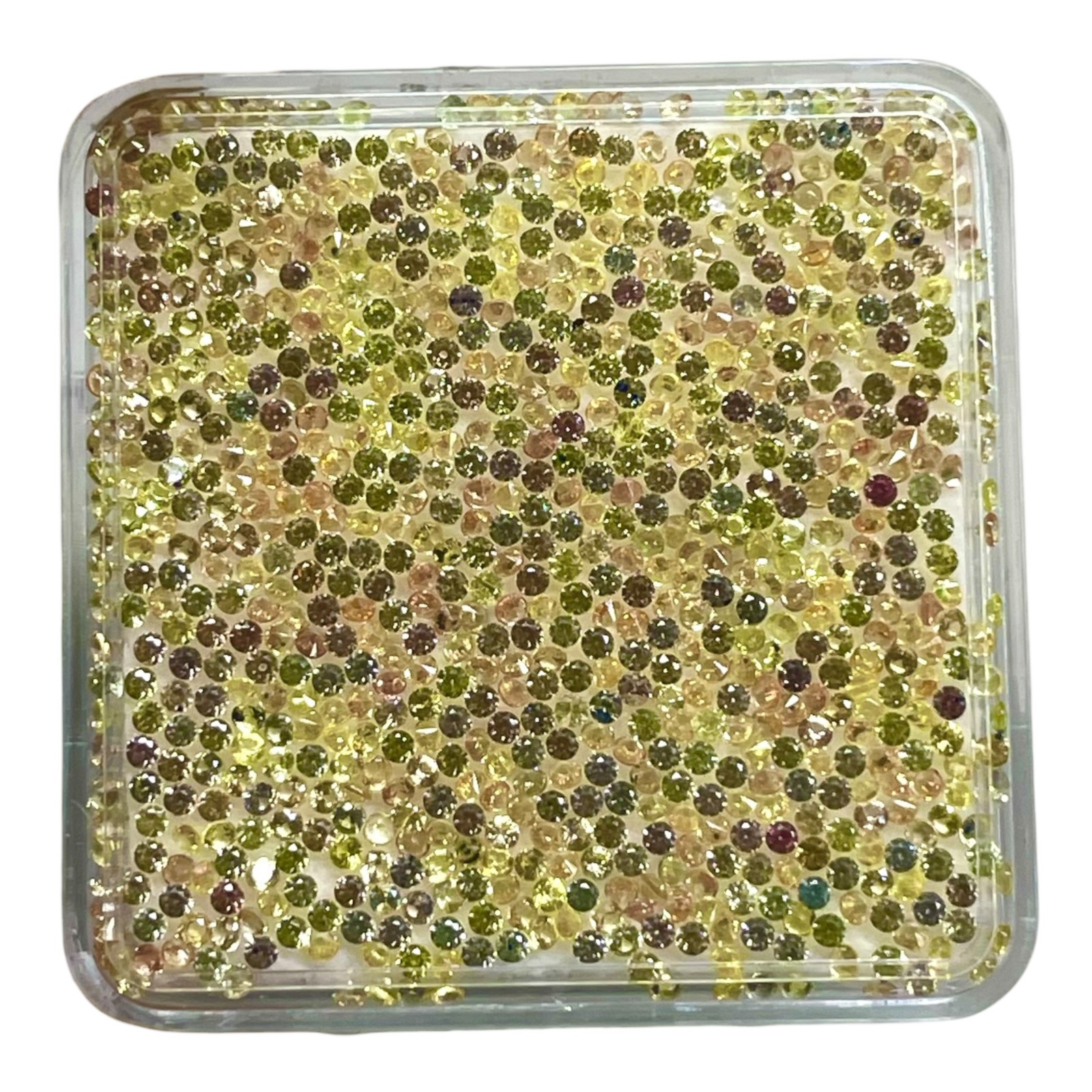 100 Pcs Natural Ceylon Yellow Sapphire 1.3mm Round Diamond Cut Loose Gemstones