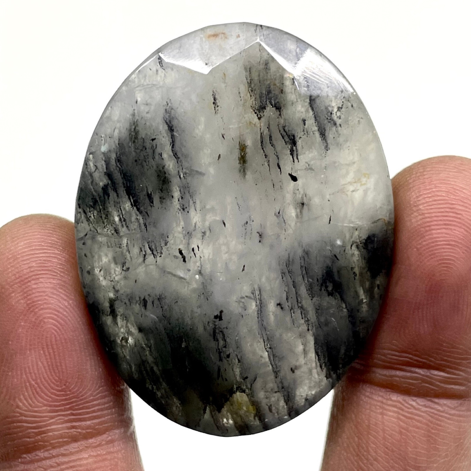 156.5 Cts Natural Rutile Quartz 42x33mm Oval Cut Loose Untreated Gemstone