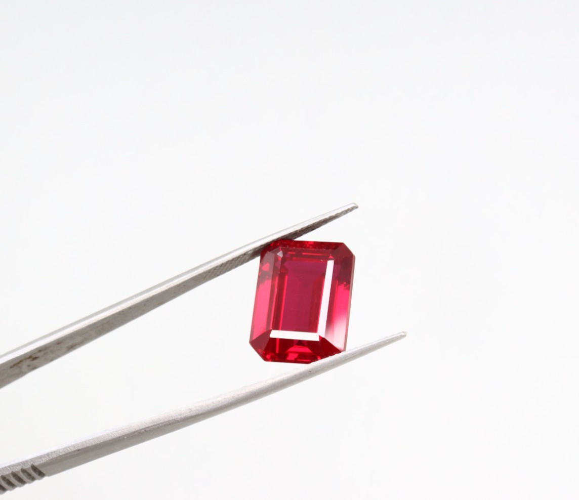 Premium Blood Pink Sapphire 14Ct Emerald Cut Loose Gemstone | Collector Jewel