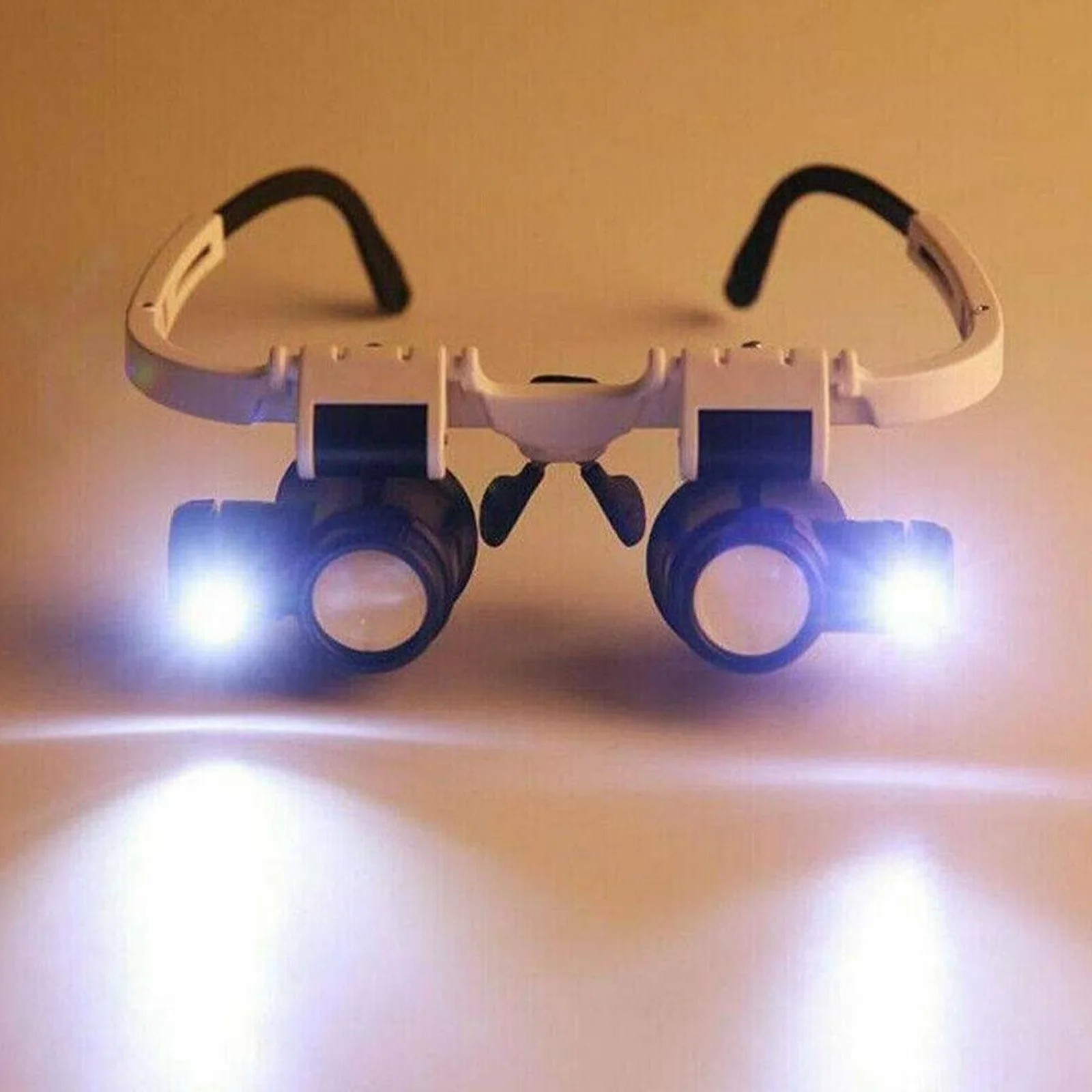 Headband Magnifier 8X 15X 23X Magnifying Glass 2LED Loupe Jeweler Watch Repair