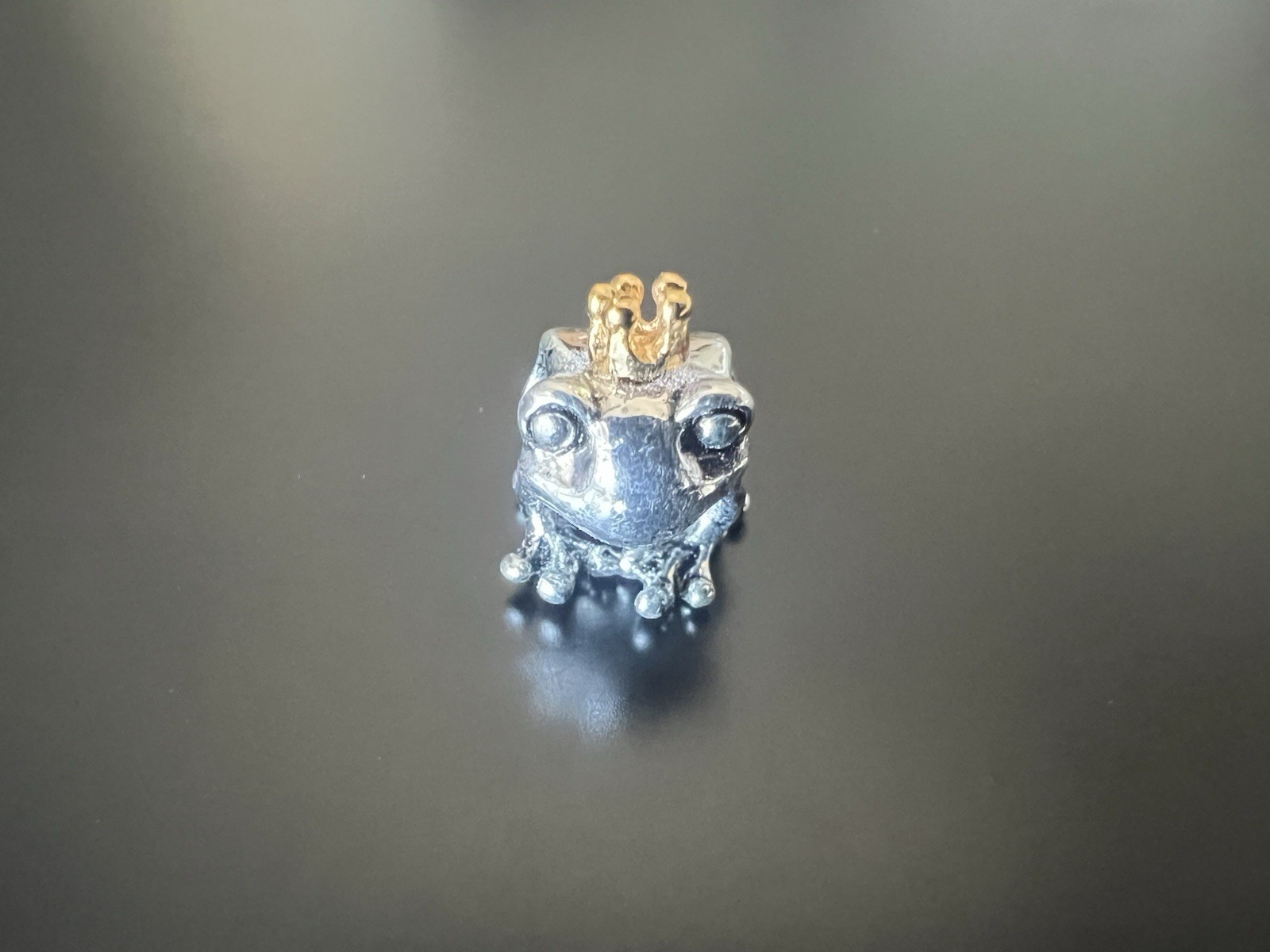 Pandora Frog Prince Charm 925 ALE with 14K Gold Crown