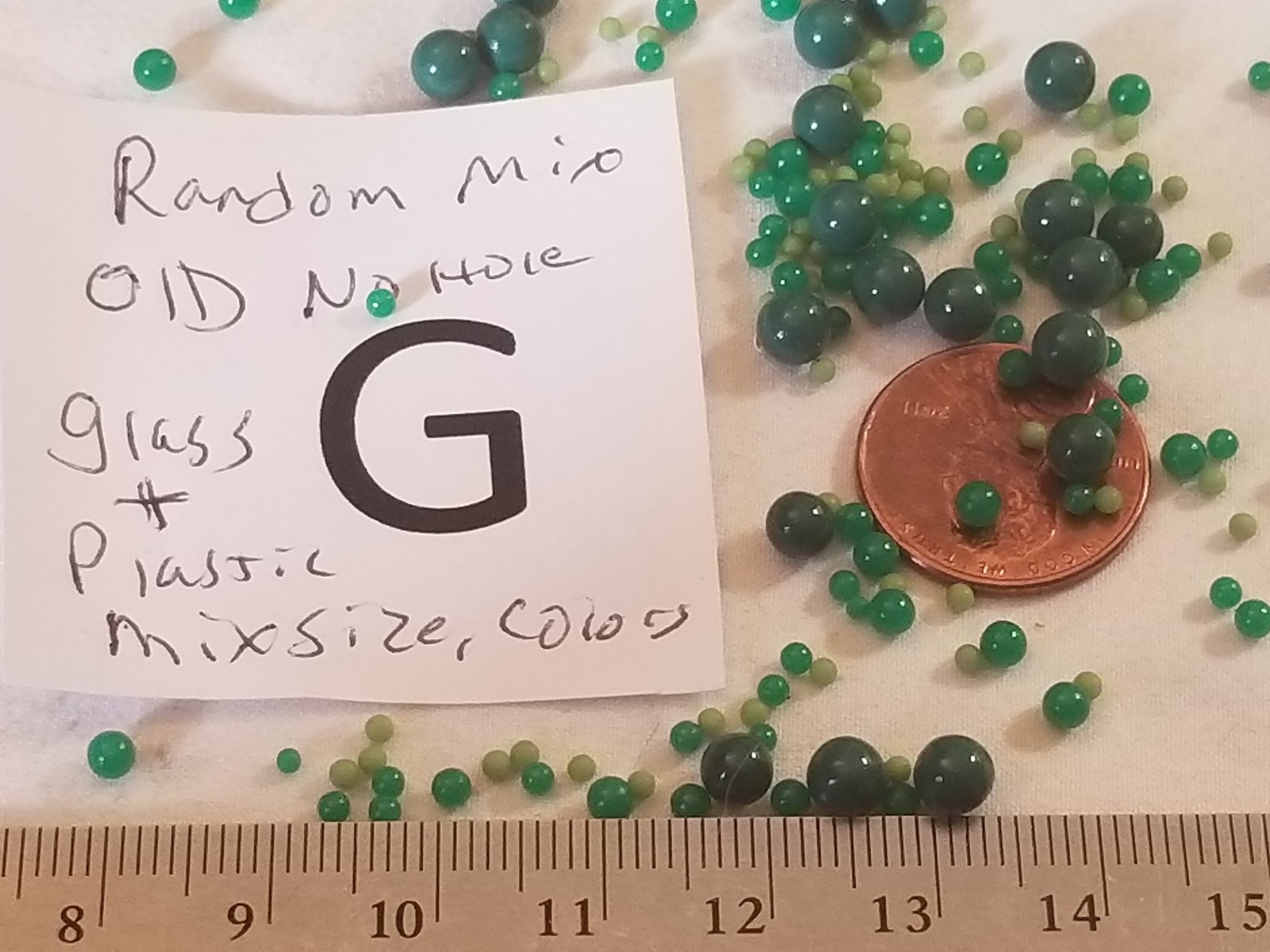 Vtg No Hole 1mm 2mm 3mm + Green Color Ball Bead Jewelry Repair Craft Rhinestone