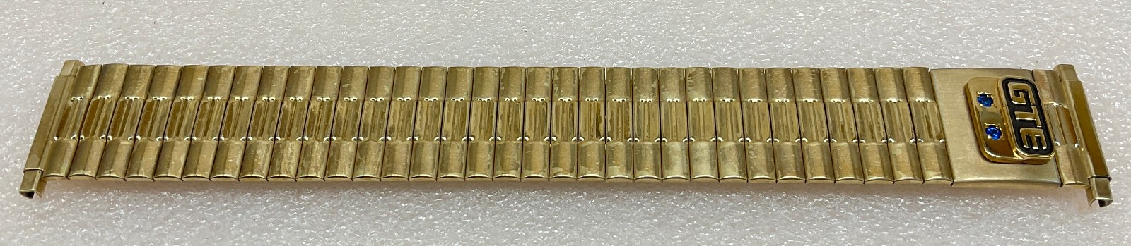 Vintage GTE 10k Gold Emblem Speidel Stretch Gold Tone Watch Band