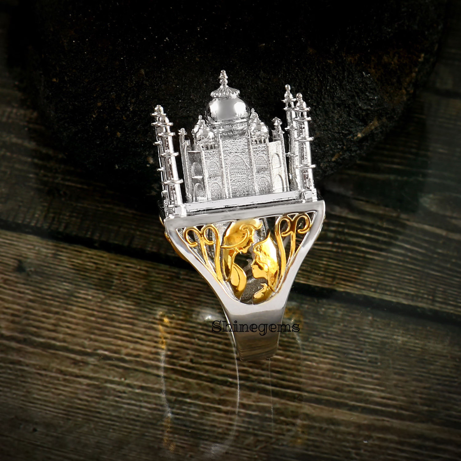 Taj Mahal 925 Silver Ring, Architectural Statement Jewelry Seven Wonders Inspire