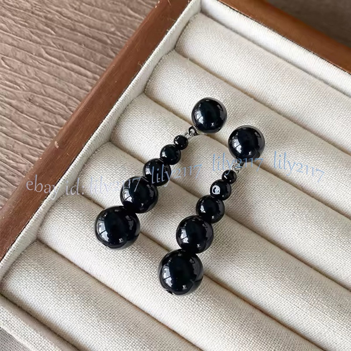 White Shell Pearl Natural Jade 4-12mm Round Gemstone Beads Dangle Stud Earrings