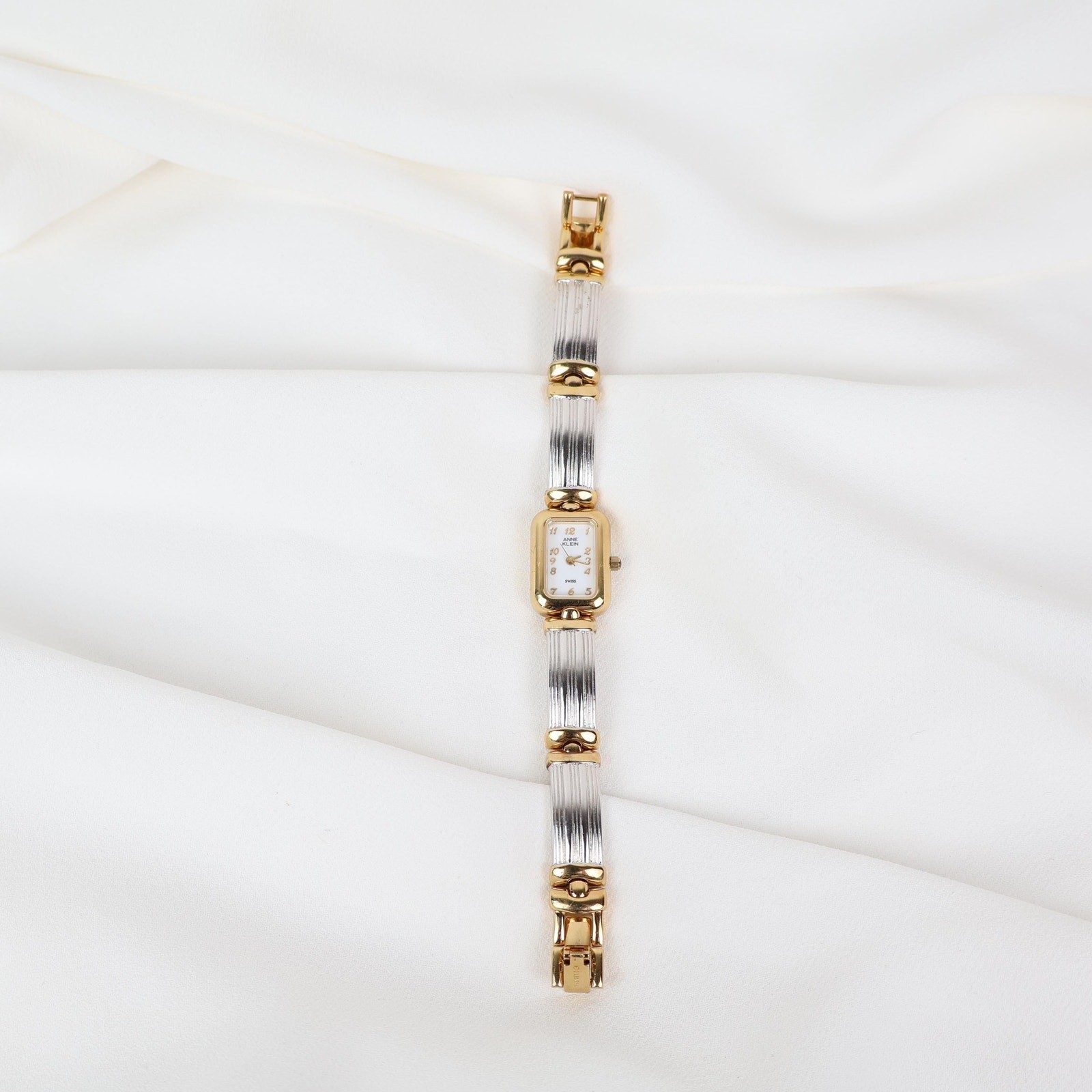Vintage Two Tone Anne Klein Watch with a Rectangle Face Watch