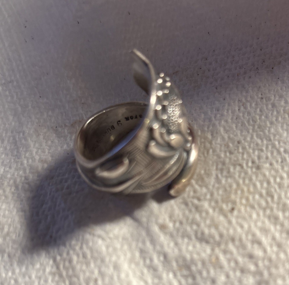 Lot Of Two: Sterling Designer Flower & Art Glass Ring Heavy Good Quality