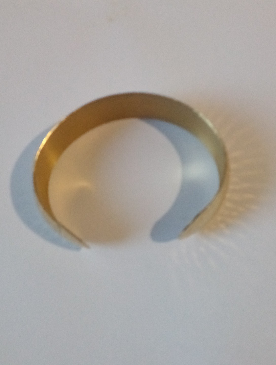 1/20 14k Gf Hammered Cuff Bracelet Gold Tone Made In USA