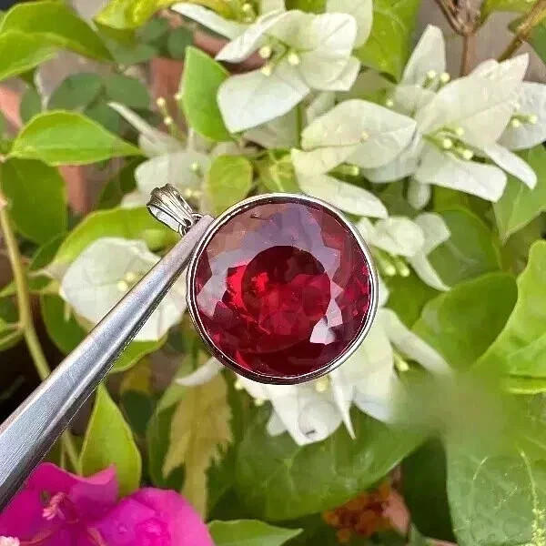 28 Ct Natural Round PAINITE 925 Solid Silver Pendant Loose Gemstone Certified