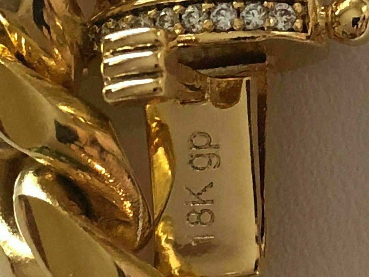 Men Real Cuban Miami Link Bracelet Chain Set 18k Gold Plated Simulated Diamond