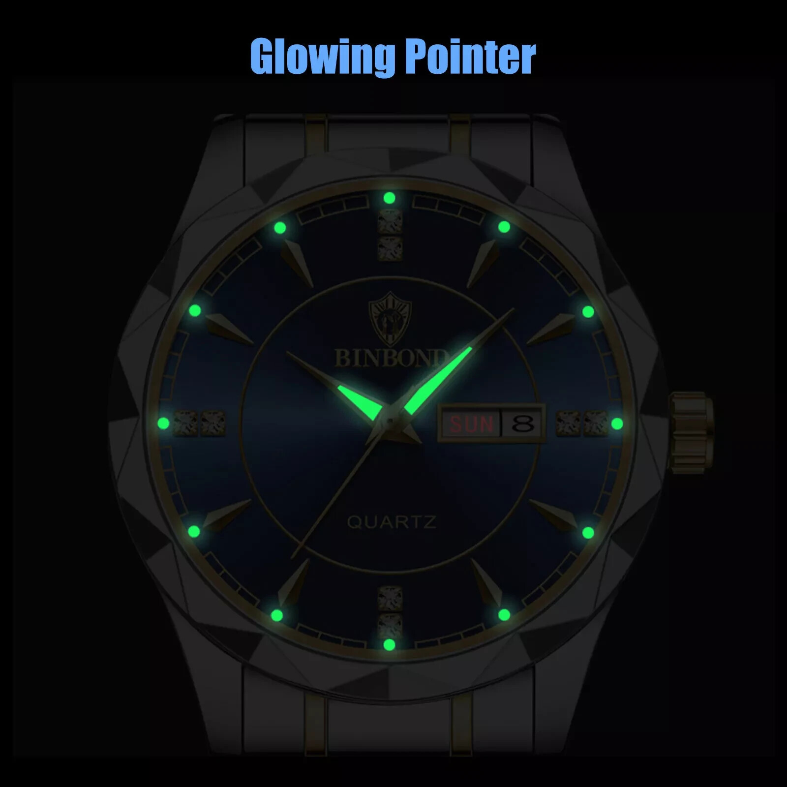 Share Waterproof Men Watch Stainless Steel Quartz Luminous Classic Business Wris