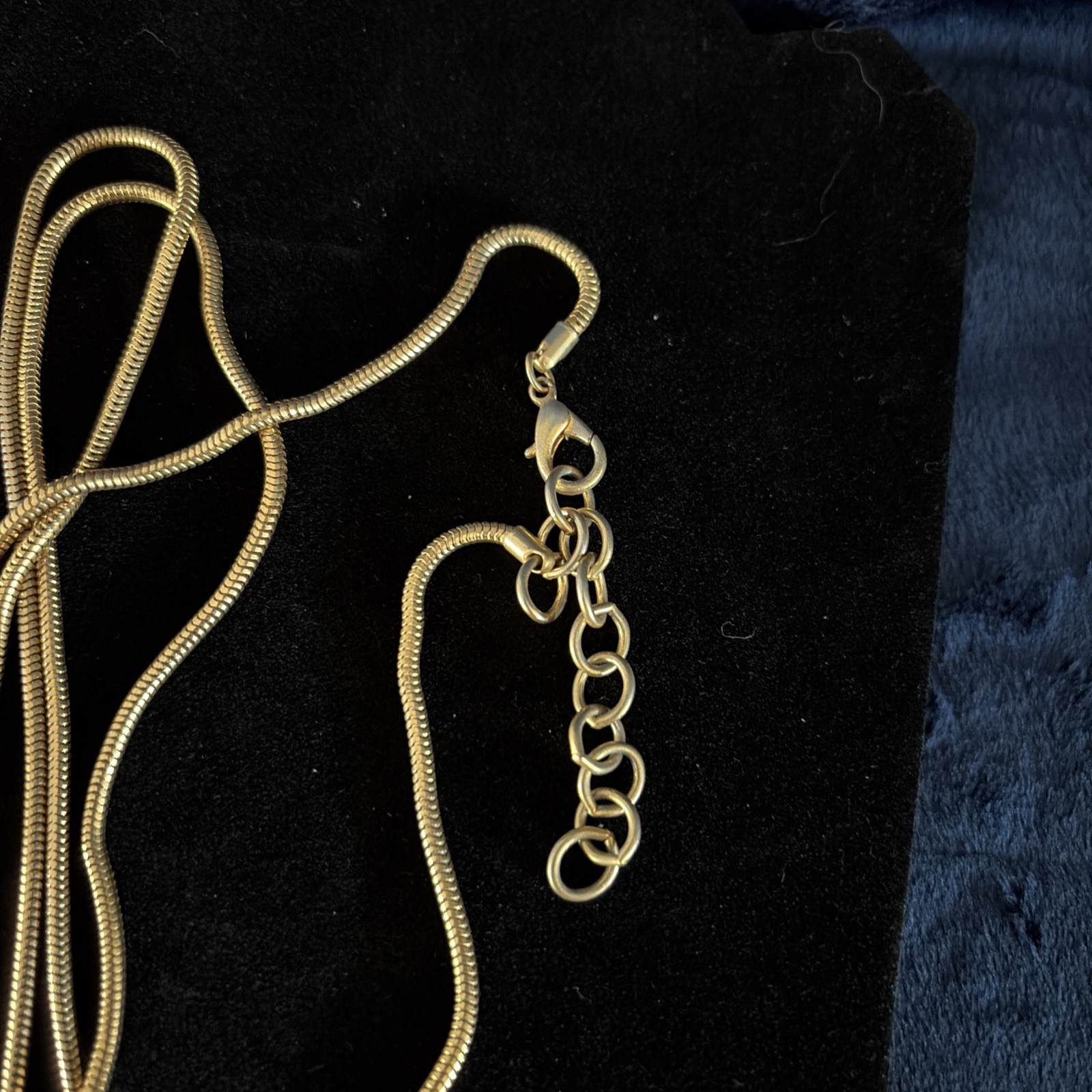 Vtg Distress Look Gold Tone & Grey Metal 24 ” Chain Pendant Necklace No Brand