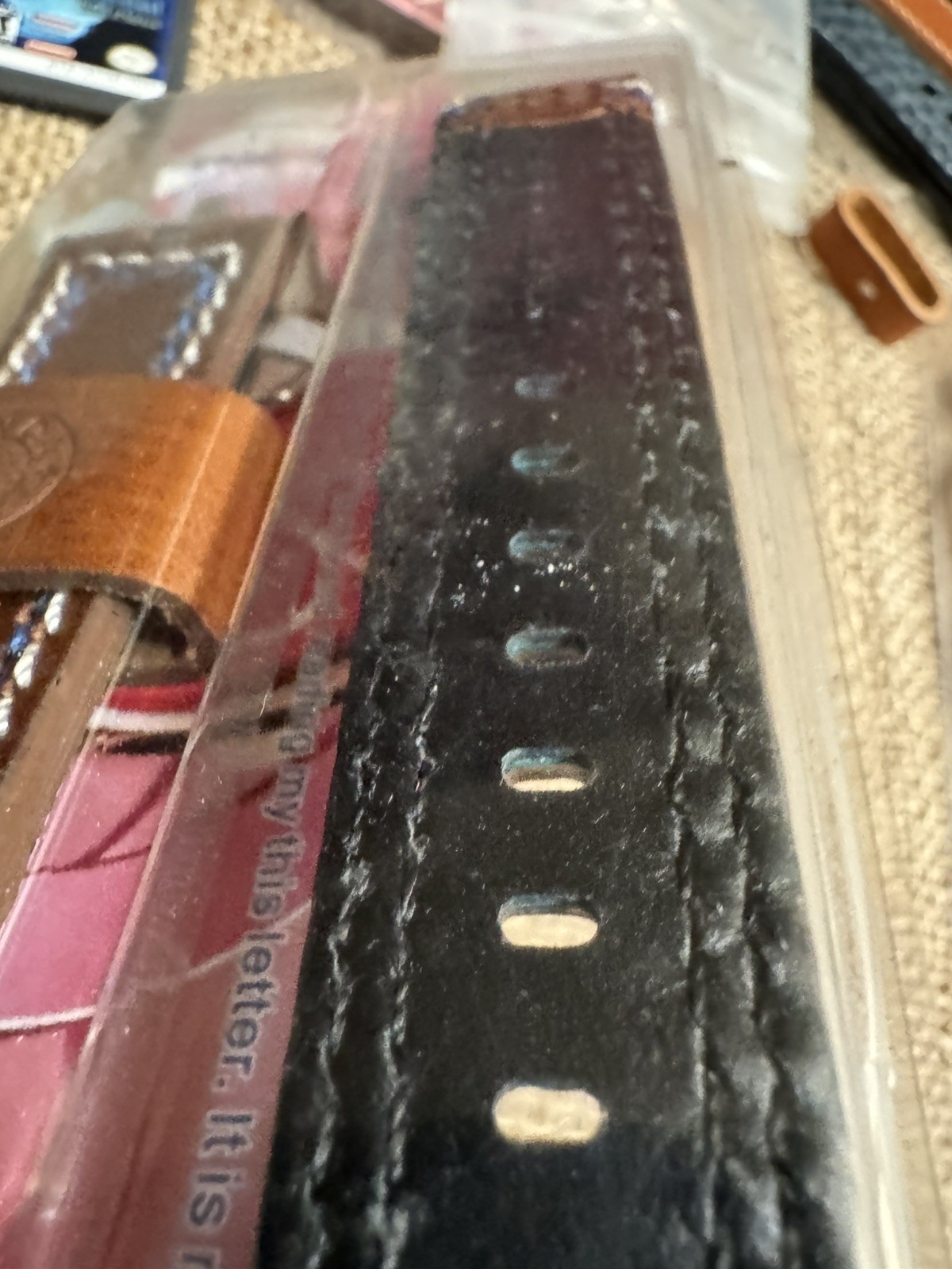 Banda Premium Cowboy Stripe Fine Leather Watch Band