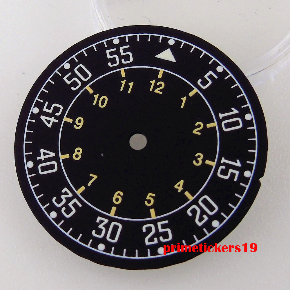 29mm Black Dial Hands Set Green Luminous Fit NH35 NH36 ETA2824 PT5000 Movement