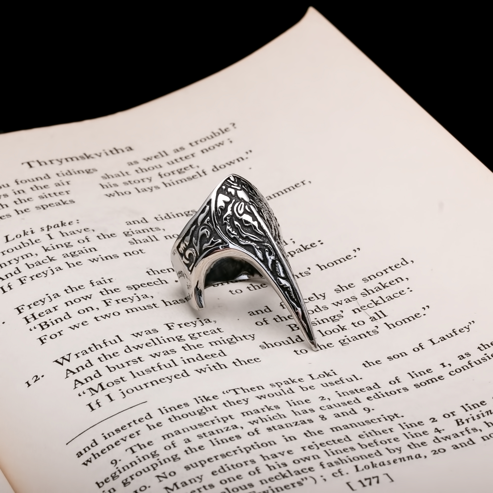 Viking Claw Beak Fang Ring 316L Stainless Steel