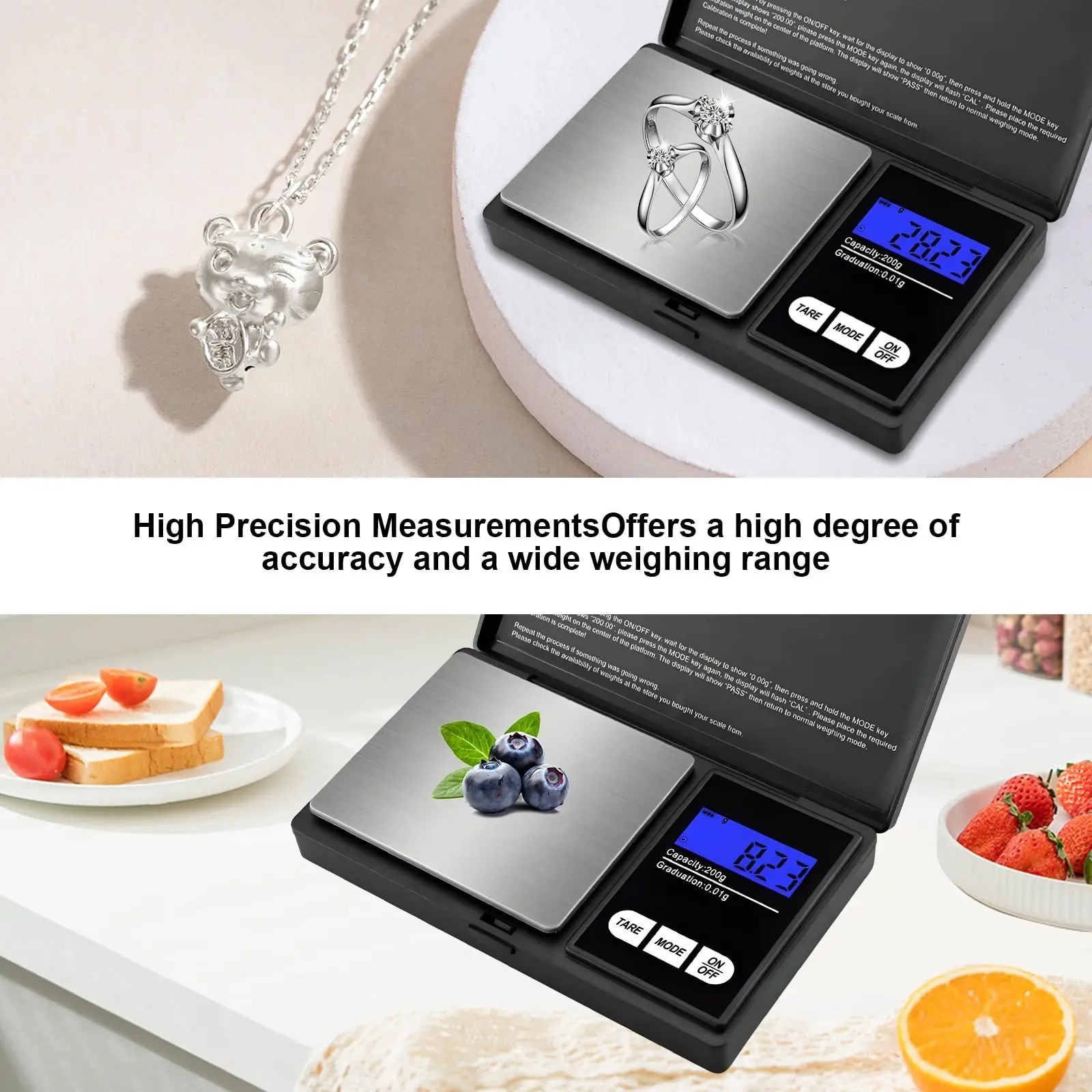 Digital Pocket Scale 0.01g High Precision Jewelry Gold Gram Weight Scale