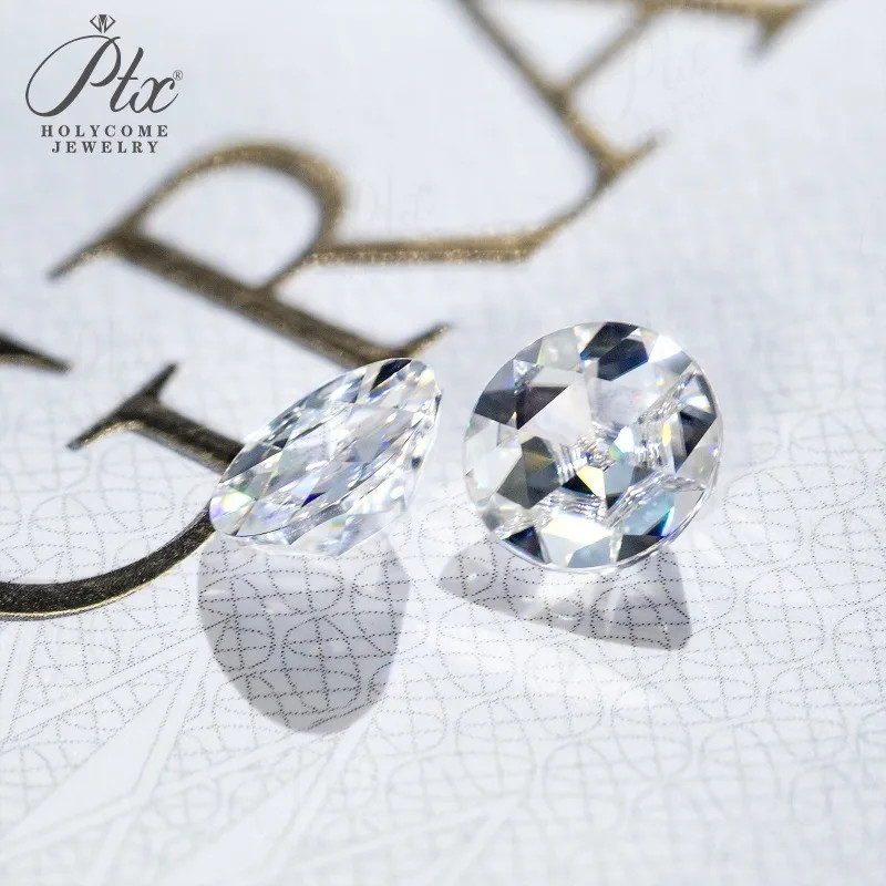 Natural Color Flat Bottom Rose Cut Moissanite Faceted Loose Stones for Jewelry
