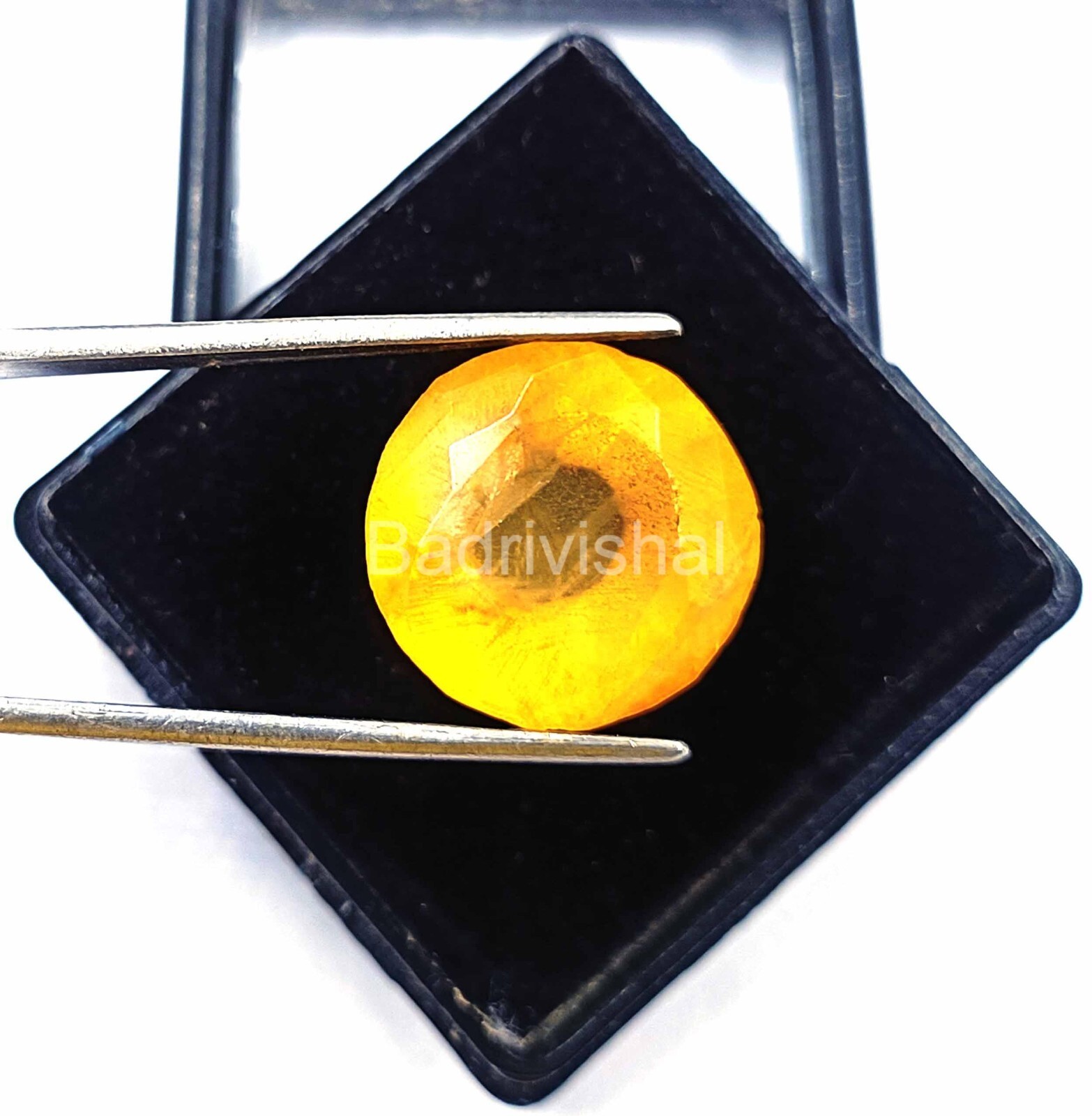 Natural Yellow Sapphire 24 Ct Certified Round Cut Sri Lanka Loose Gemstone EKQ