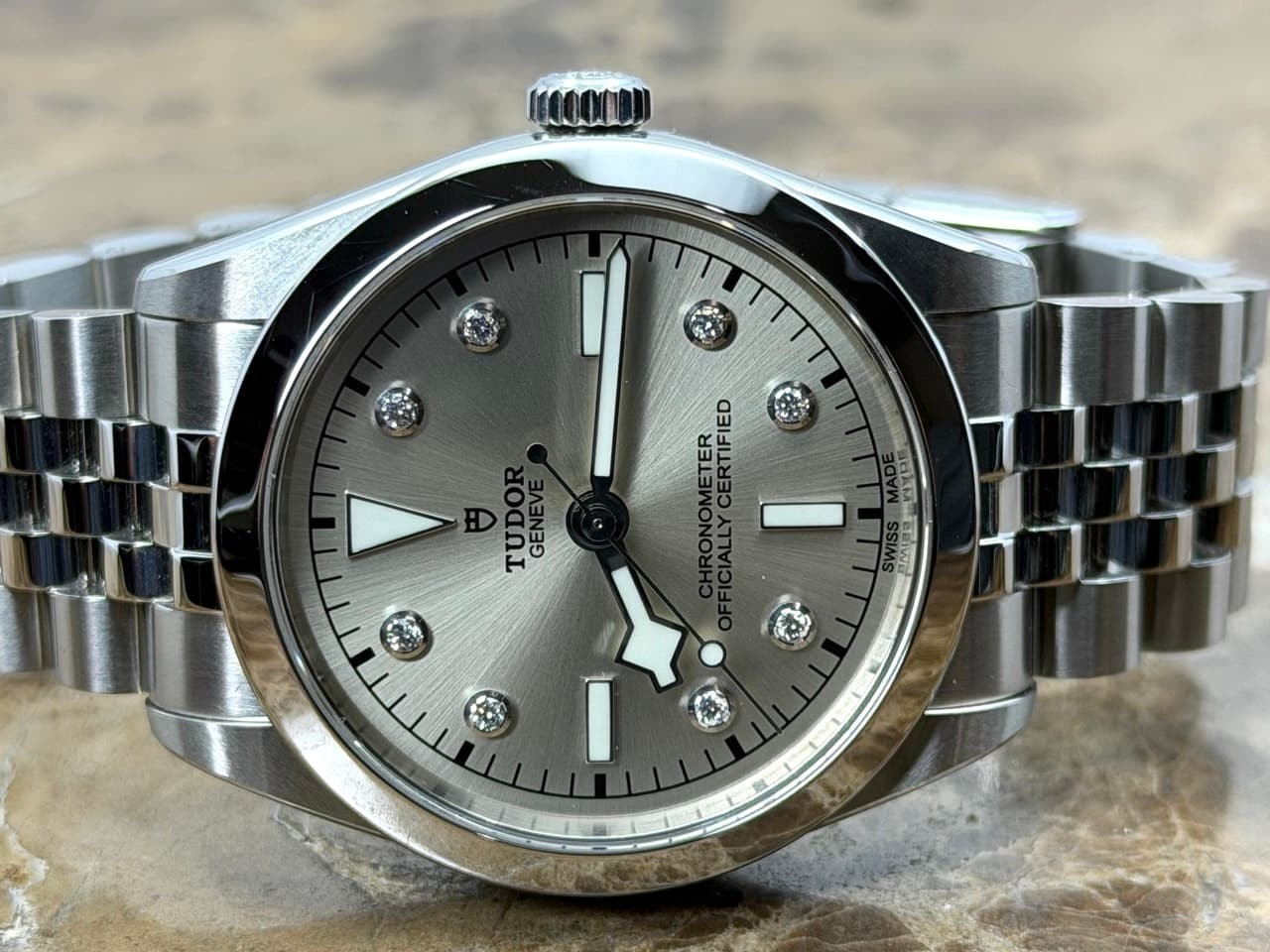 TUDOR Black Bay One 36 Light Champagne Diamond Dial Box Papers Card 2026