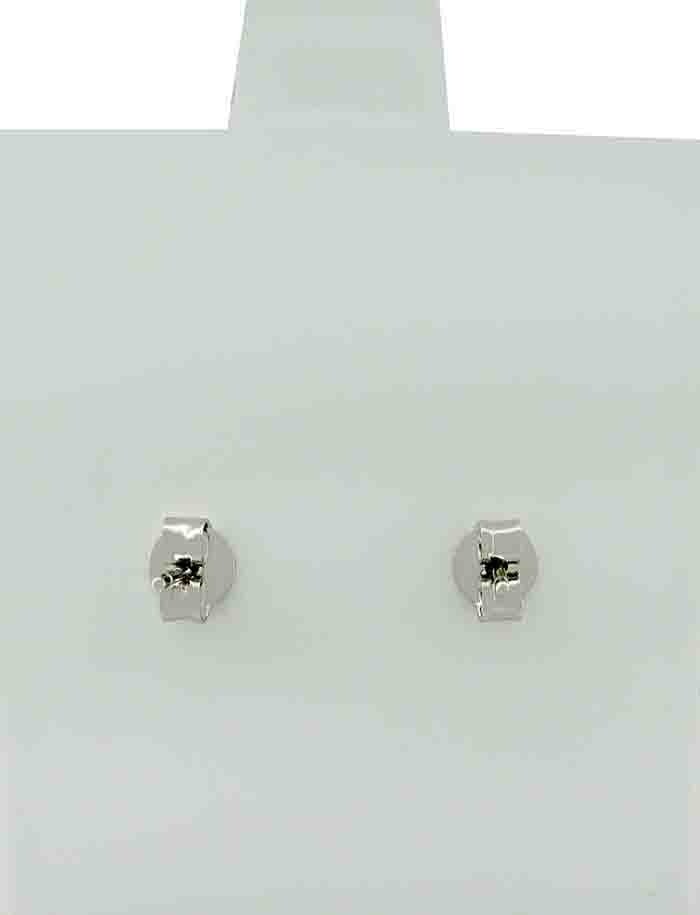 GENUINE DIAMOND O STUD EARRINGS .925 Sterling Silver – BRAND NEW WITH TAG & BOX