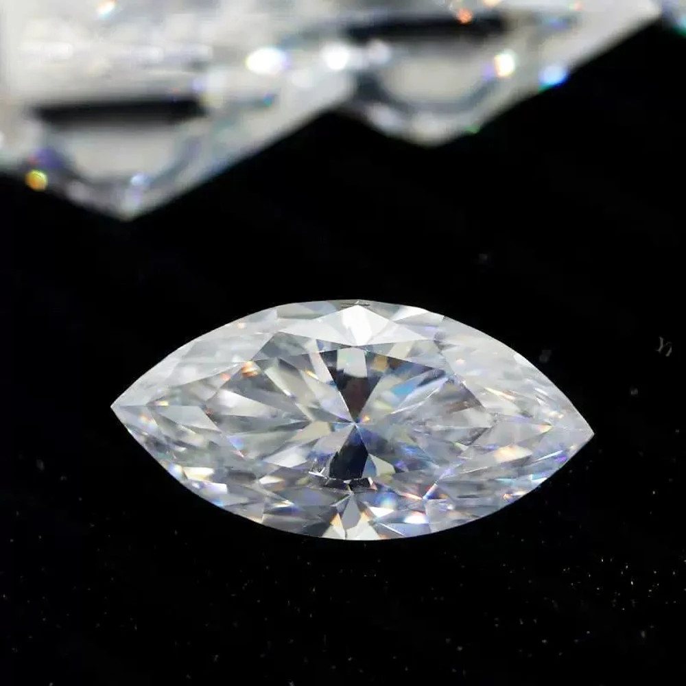 US Hot Sale 1-8pcs Marquise Cut 0.1-5ct Moissanite Loose D Color VVS1 GRA