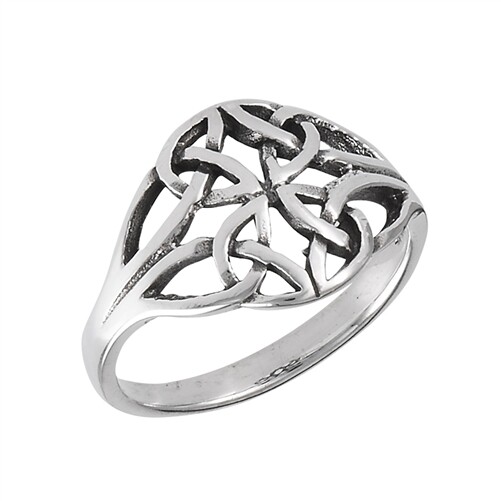 Sterling Silver Celtic Endless Knot Ring – Free Gift Packaging