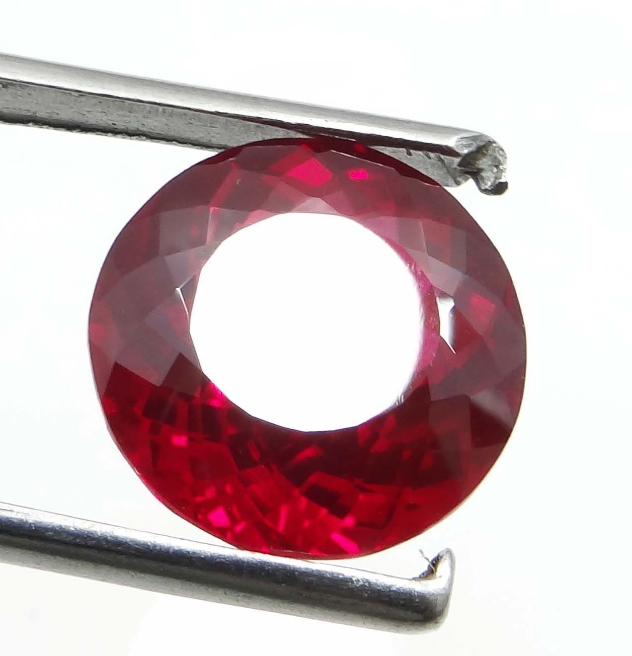 NATURAL 13.03 CTS PIGEON BLOOD RED RUBY round GEMSTONE CERTIFIED