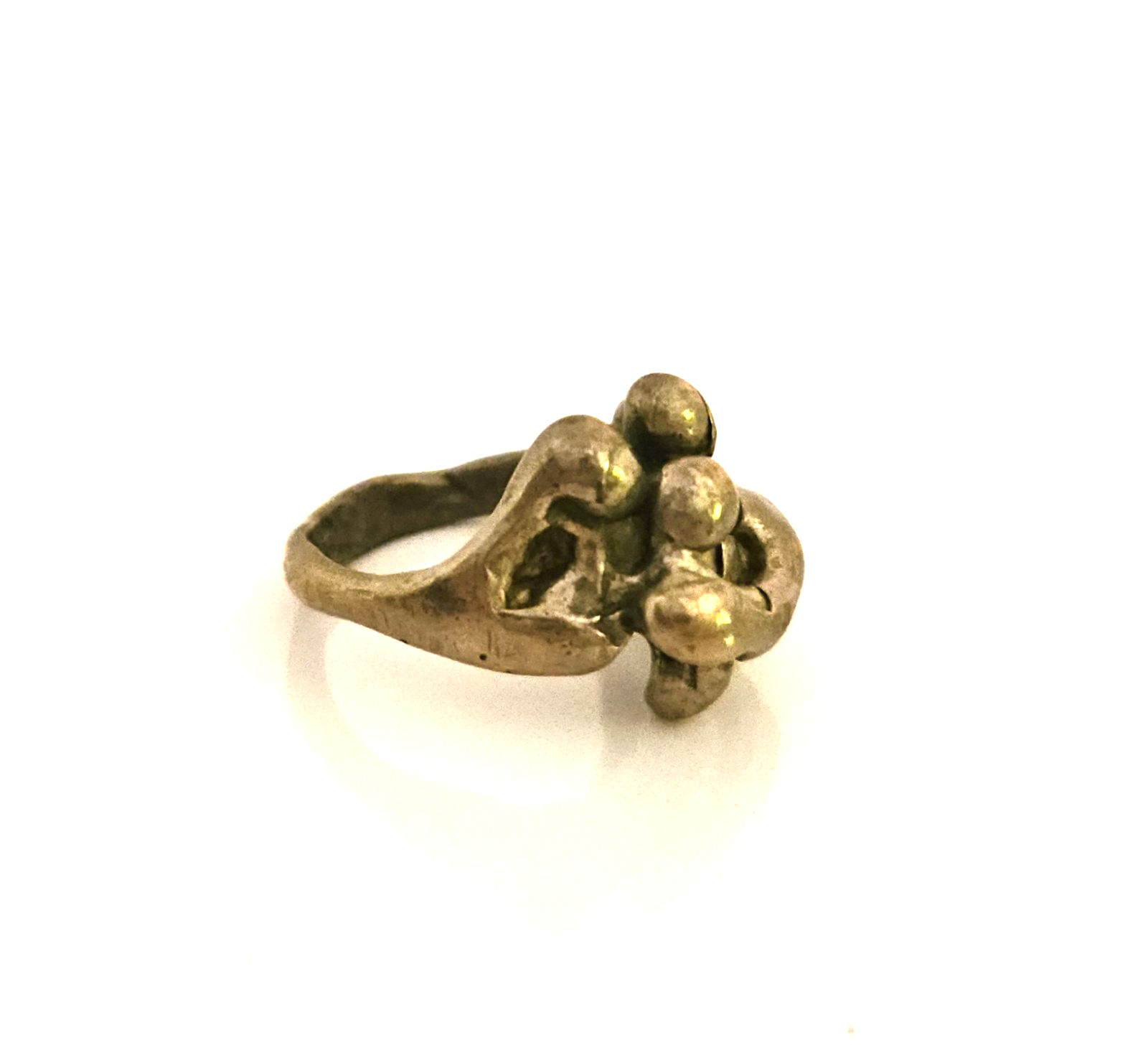 Vintage Bronze Free Form Family Shape MCM Ring Size 4