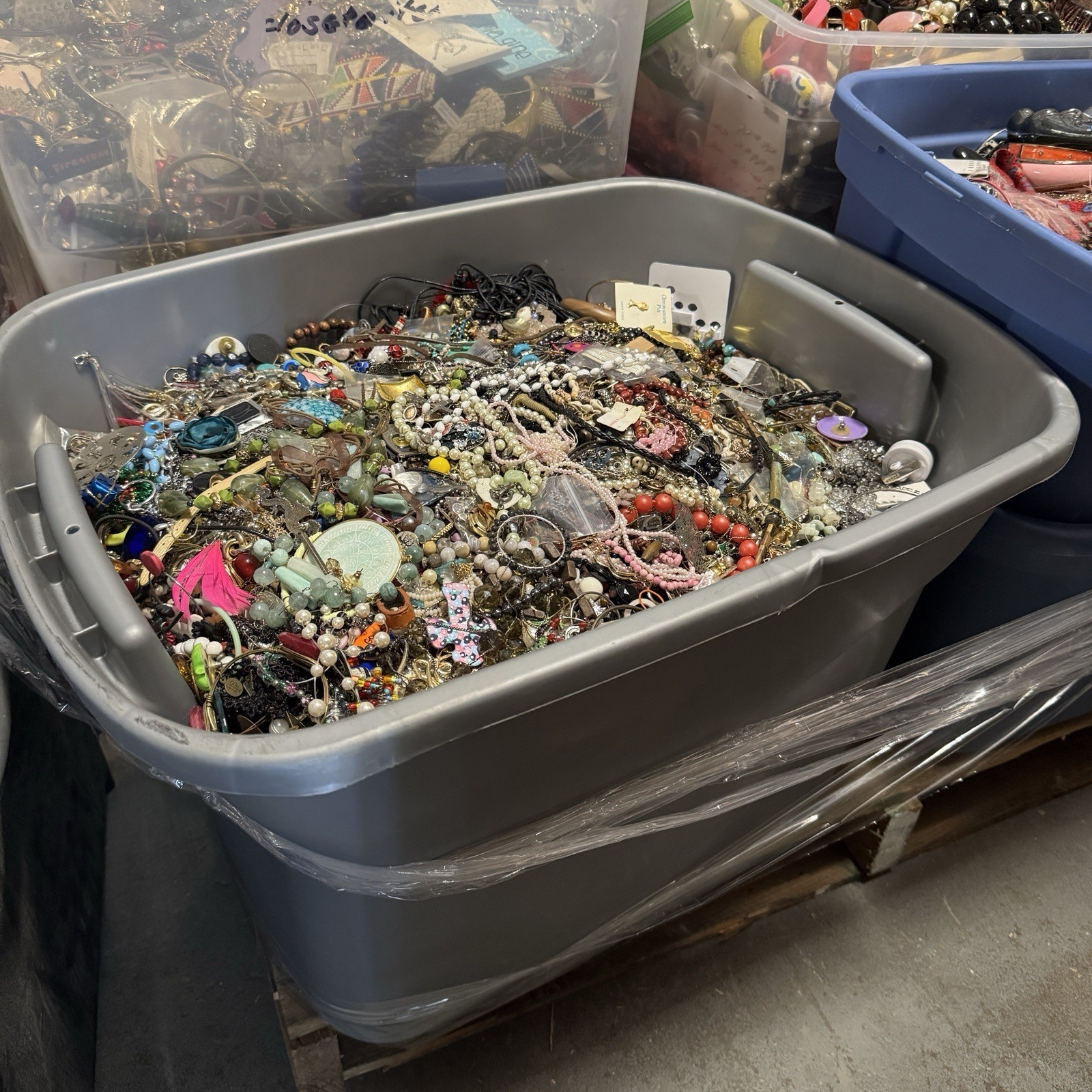 10 Pound Unsorted Tangled Jewelry Vintage Modern Wear Junk Treasure Hunt