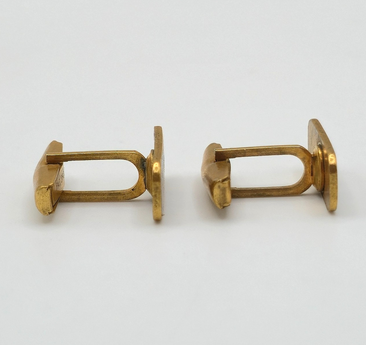 GTE Cufflinks & Tie Clip Set Gold Tone Logo Telephone Executive Service Award