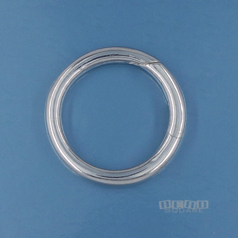 Sterling Silver Round Donut Ring Push Link Clasp Connector 20mm #44082